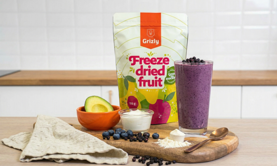 Blueberry protein smoothie recept Grizly