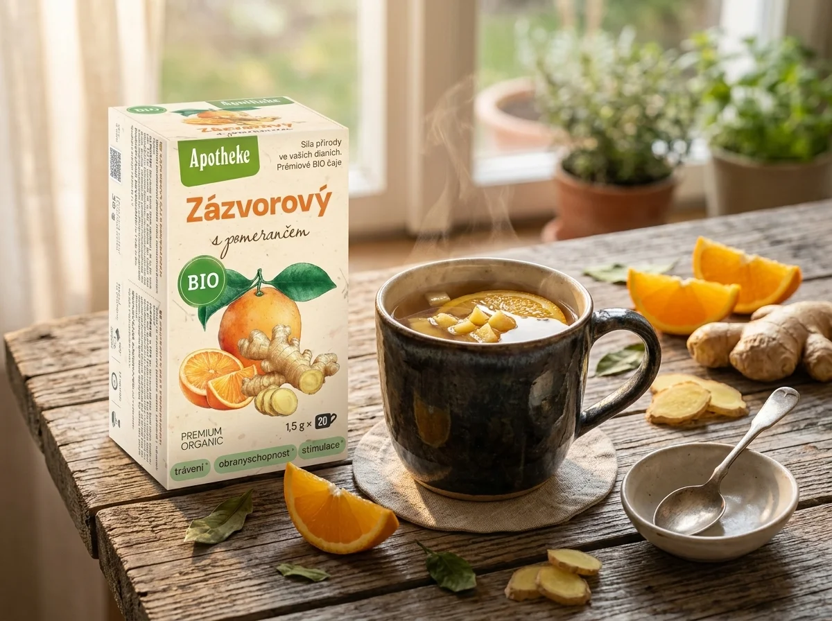 zázvorový čaj s pomerančem