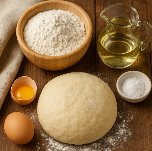Ingredience na těsto na štrůdl - recept Grizly