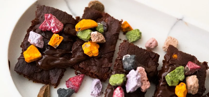 Čokoládové brownies s kamínky snadno podle Grizly receptu