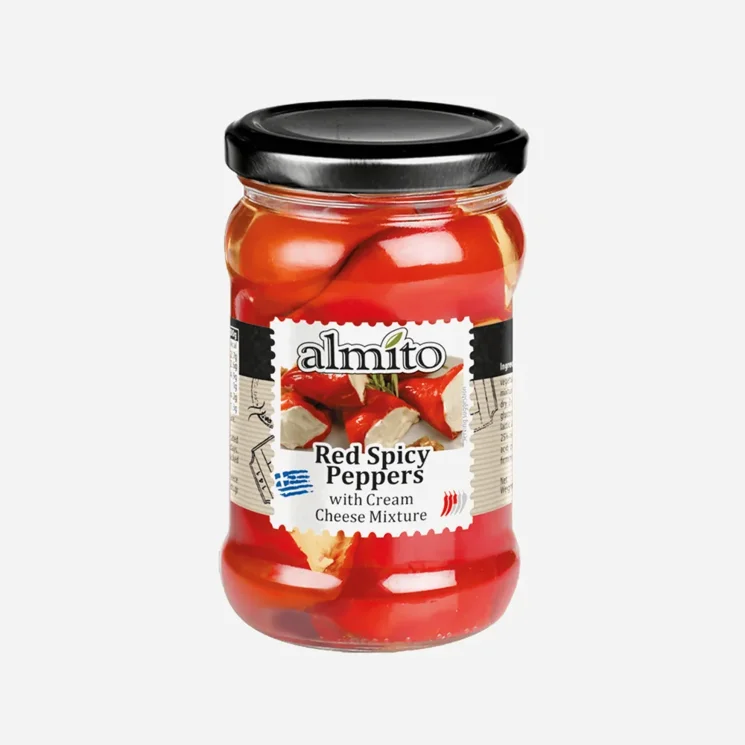 Almito Červené pikantní papriky plněné sýrem