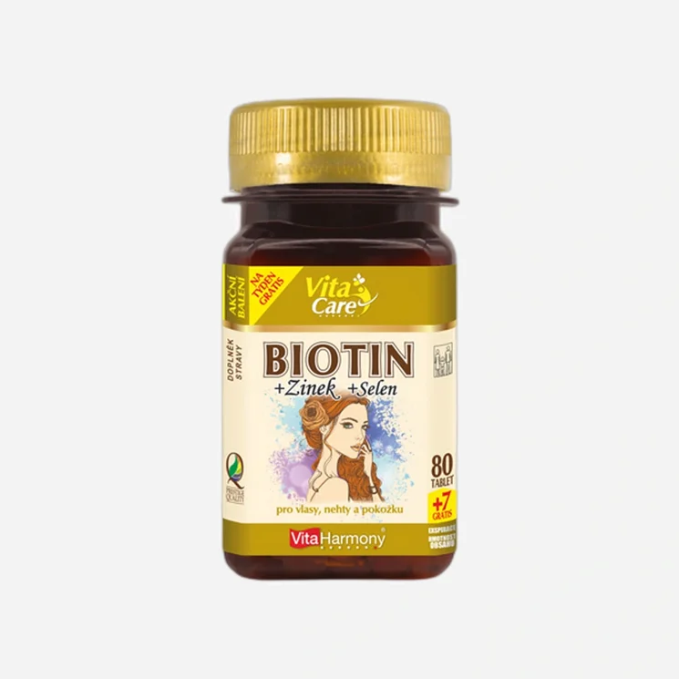 Biotin 300 mcg + Selen + Zinek 6 x 80 tablet