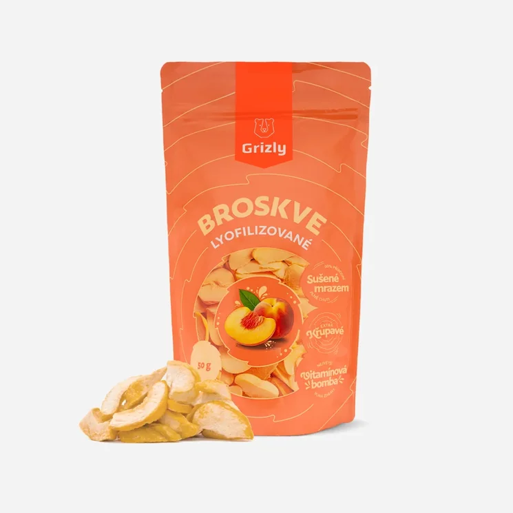 Broskve lyofilizované