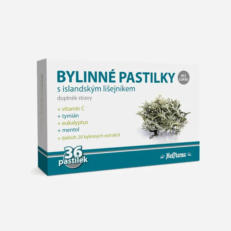 Bylinné pastilky s islandským lišejníkem