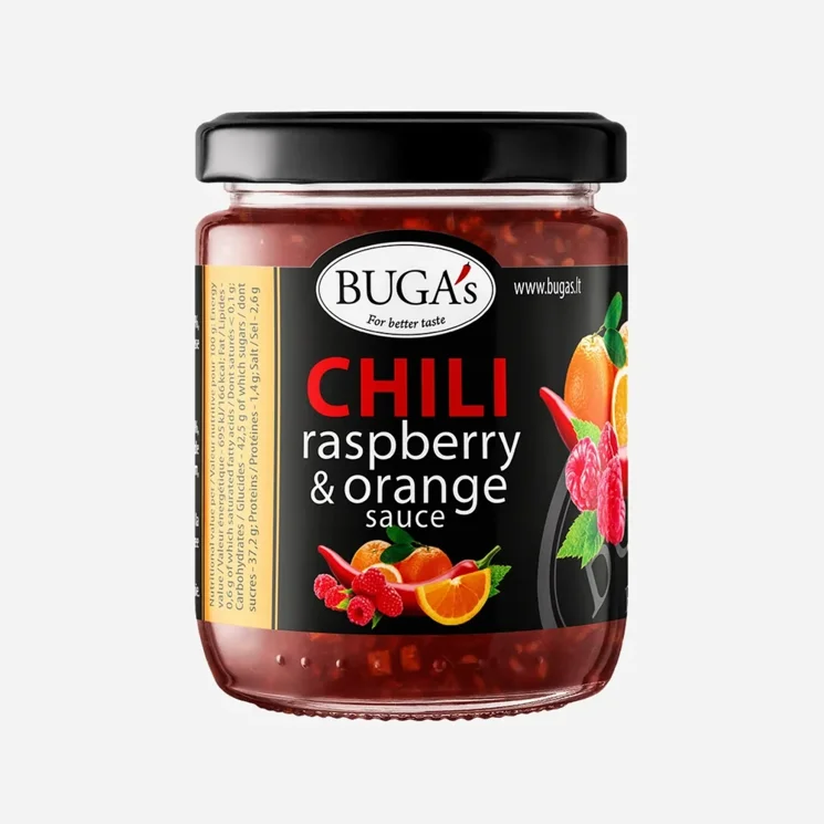 Chilli omáčka s malinami a pomerančem 6 x 170 g