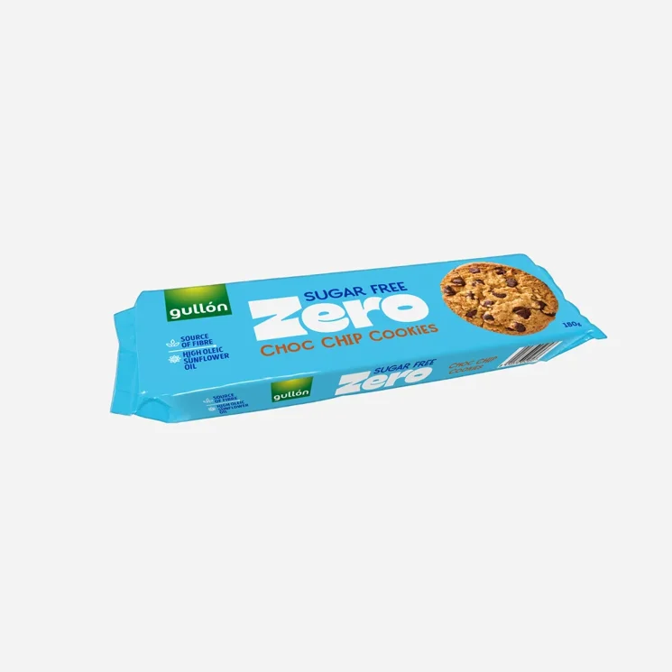 Choc chip sušenky s kousky čokolády bez cukru, se sladidly
