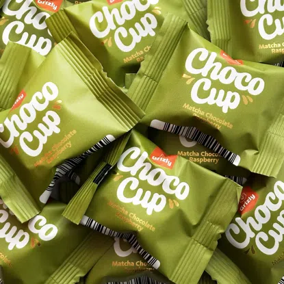 Choco Cups matcha čokoláda & malina