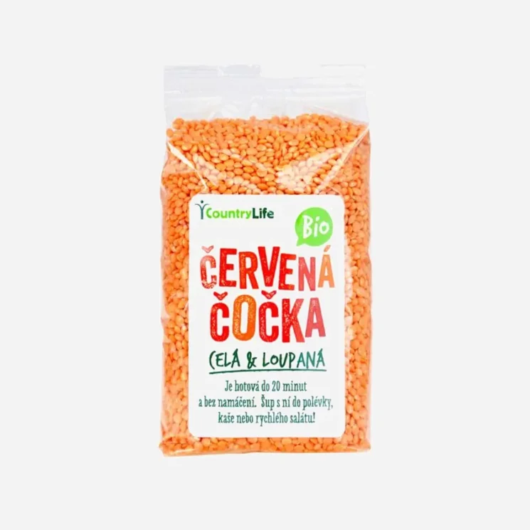 Čočka červená celá loupaná  BIO
