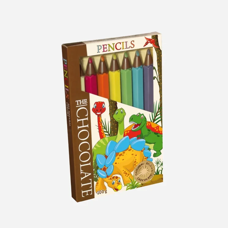 Čokoládové pastelky - motiv dinosauři