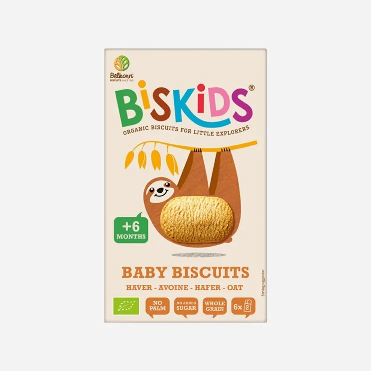 Dětské celozrnné ovesné sušenky bez přid. cukru 6M+ BIO 6 x 120 g