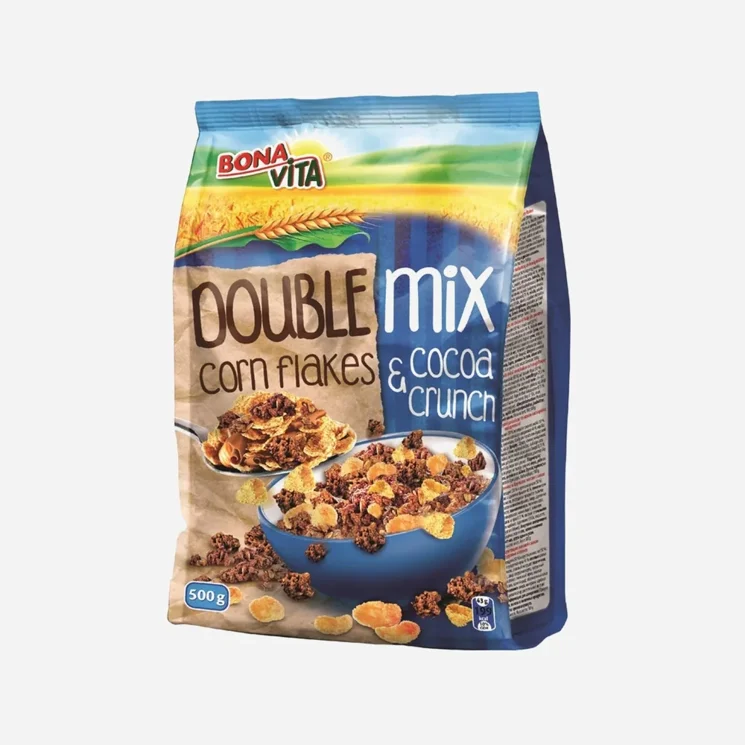 Double mix cereální lupínky CF a Cocoa crunch