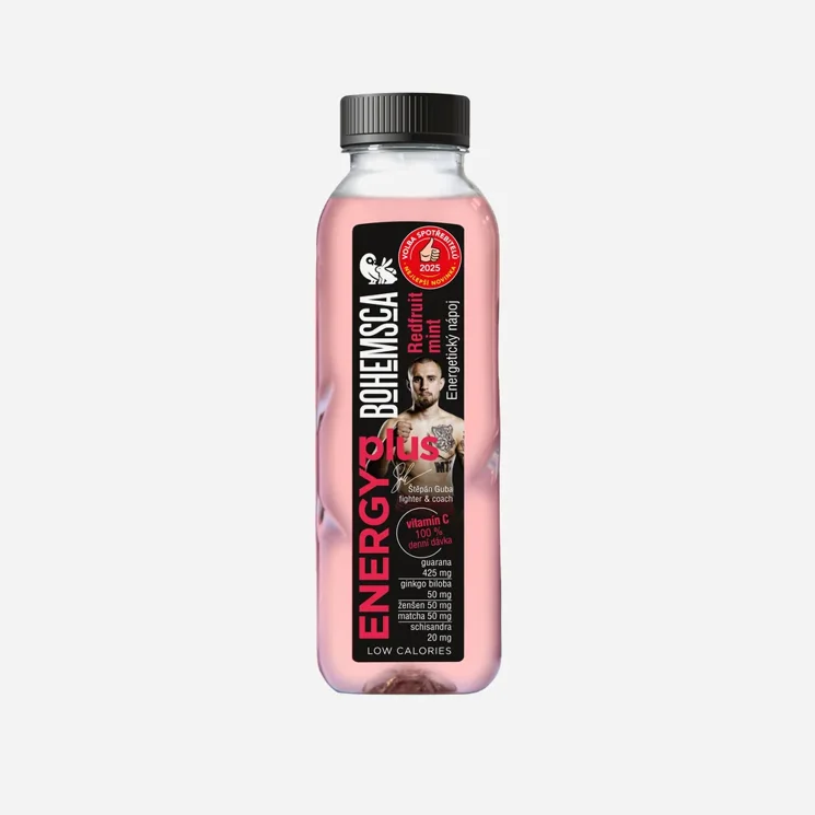 Energy plus energetický nápoj Redfruit mint