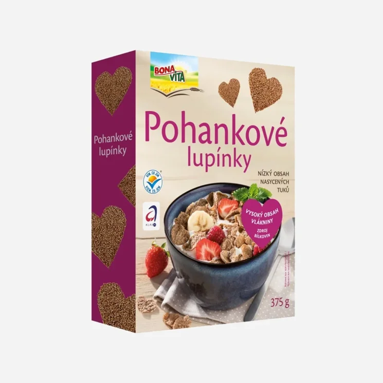 Fit cereálie pohankové lupínky  krabička 6 x 375 g
