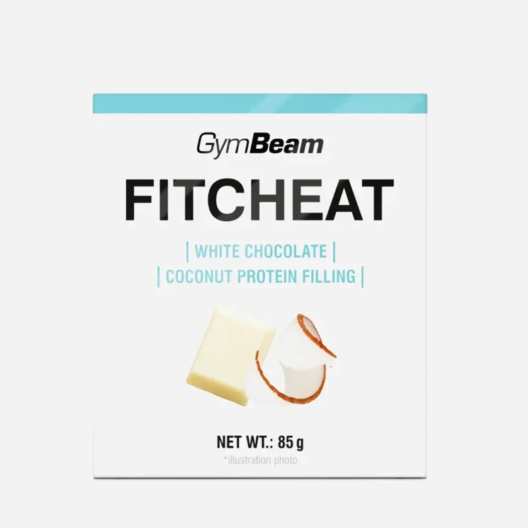 Fitcheat Proteinová čokoláda bílá čokoláda a kokos 6 x 80 g