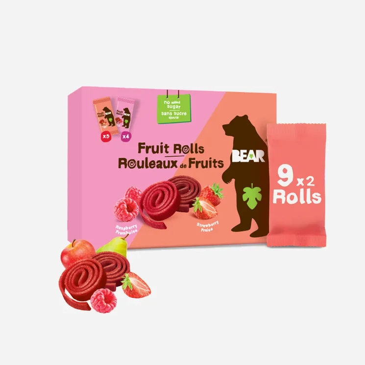 Fruit Rolls jahoda a malina ovocné rolované plátky