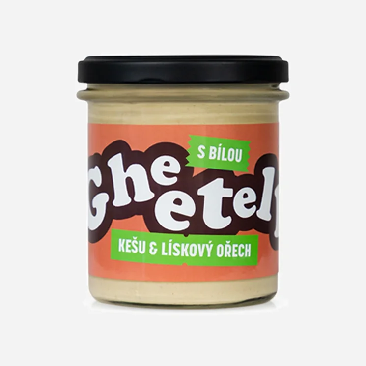 Gheetella® kešu a lískový ořech s bílou čokoládou