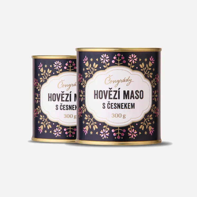 Hovězí maso s česnekem 6 x 300 g