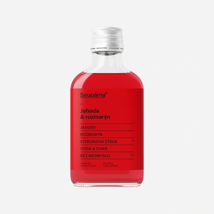 Jahodový sirup s rozmarýnem