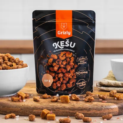 Kešu ve slaném karamelu