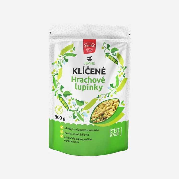 Klíčené hrachové lupínky