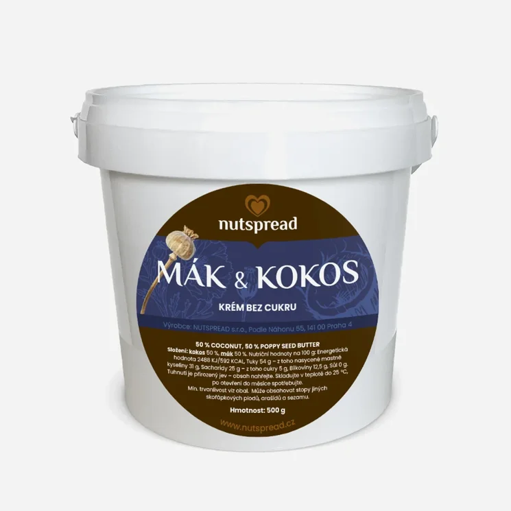 Kokosovo-makové máslo 6 x 500 g