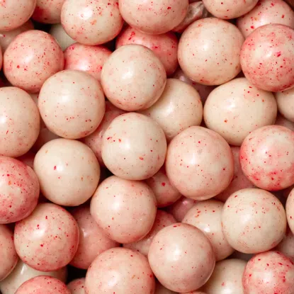 Křupavé kuličky v bílé čokoládě a malinami 6 x 250 g