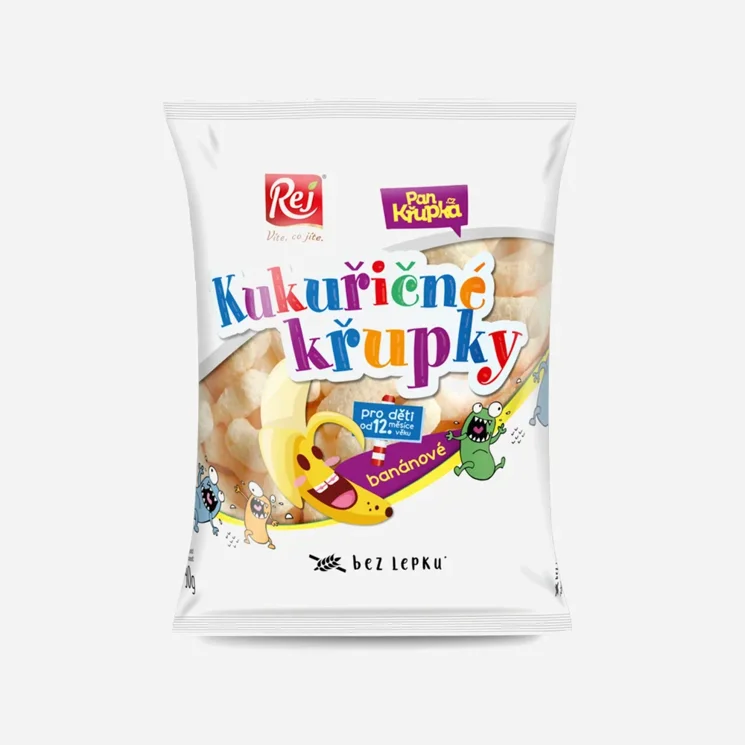 Křupky kukuřičné banánové