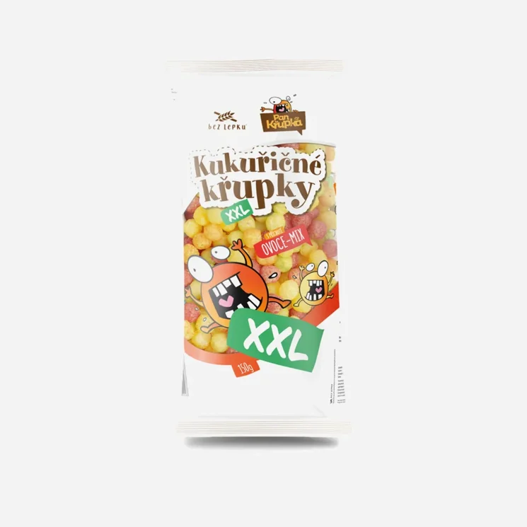 Kukuřičné křupky XXL s ovocnou příchutí