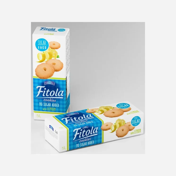 Lemon Křehké sušenky s kousky citronové kůry bez přidaného cukru 6 x 130 g
