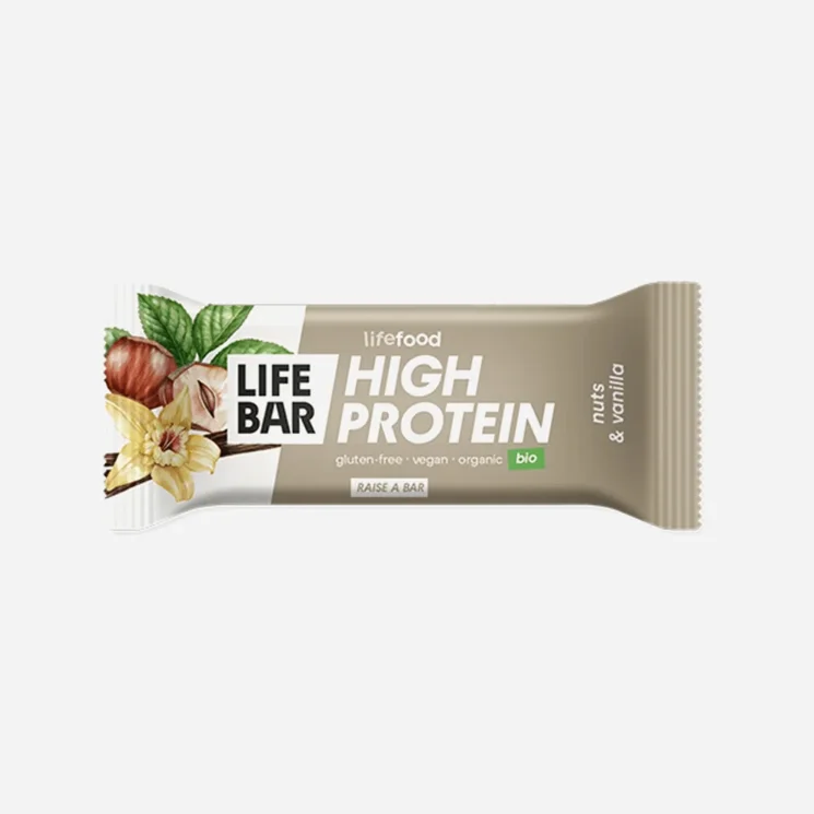 Lifebar Protein tyčinka oříšková s vanilkou BIO  1248N 12 x 40 g