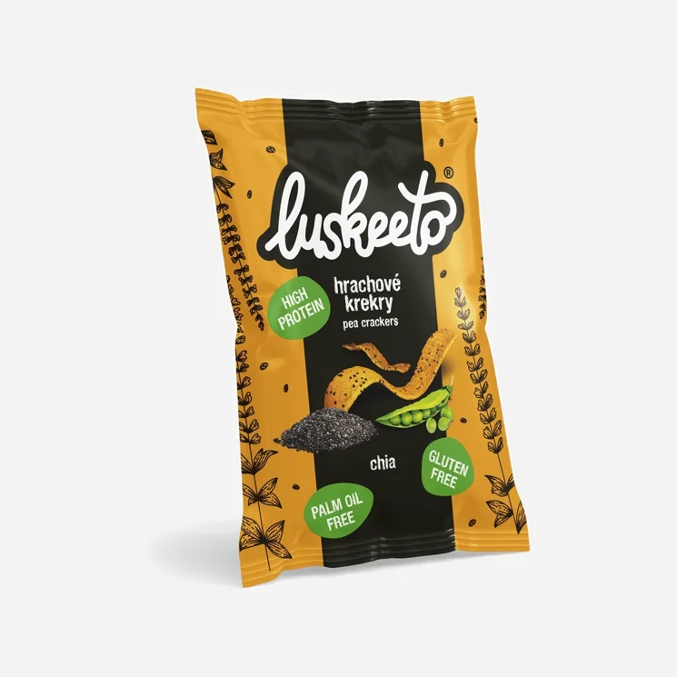 Luštěninové krekry s chia