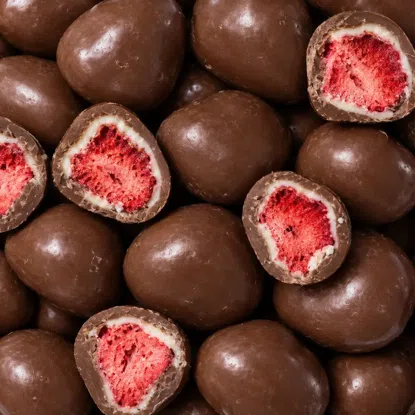 Lyofilizované jahody v mléčné a bílé čokoládě 5 x 250 g