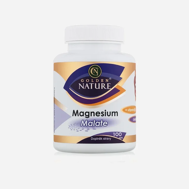 Magnesium Malate (hořčík) a vitamin B6 6 x 100 kapslí