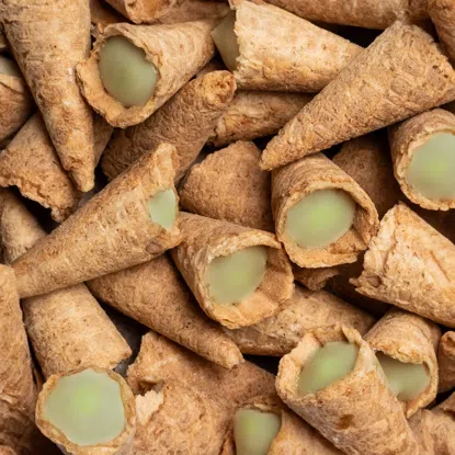 Mini kornoutky pistácie a bílá čokoláda