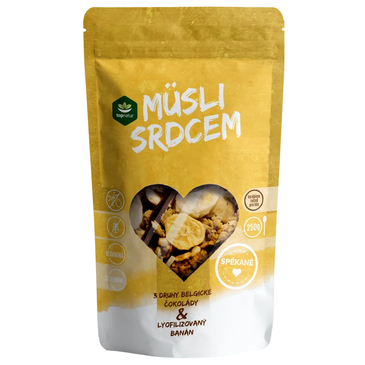 Müsli srdcem Čoko trio a banán