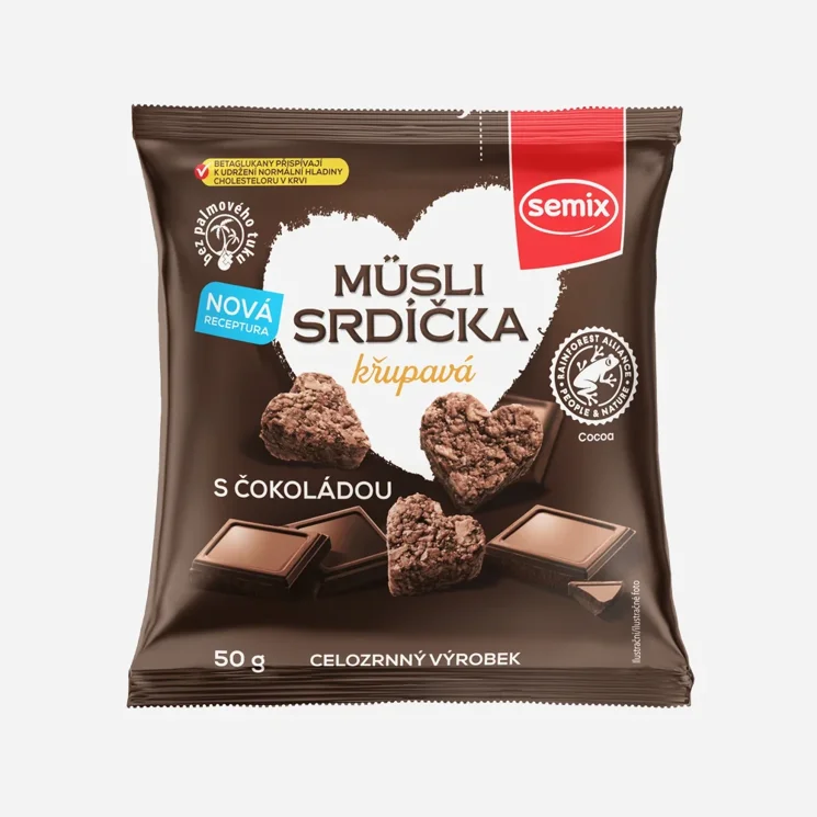 Müsli srdíčka s čokoládou 6 x 50 g