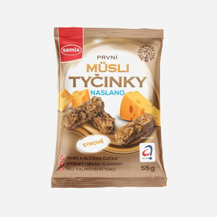 Müsli tyčinky naslano sýrové