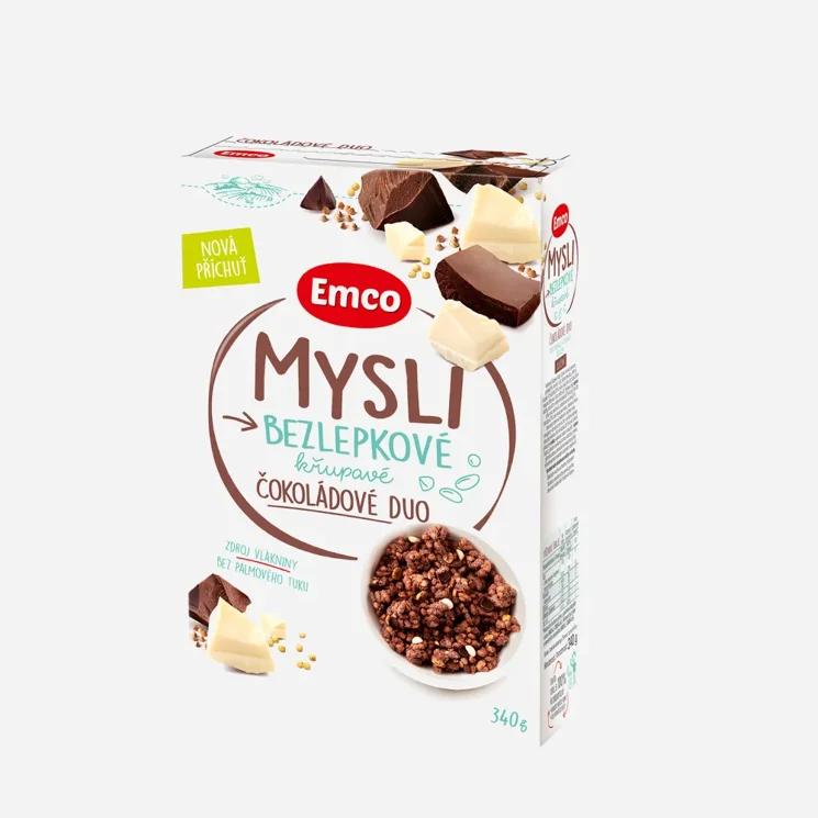Mysli bezlepkové čokoládové duo