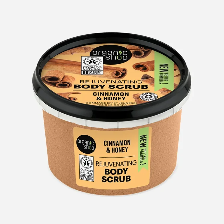Omlazující tělový peeling Skořice a med