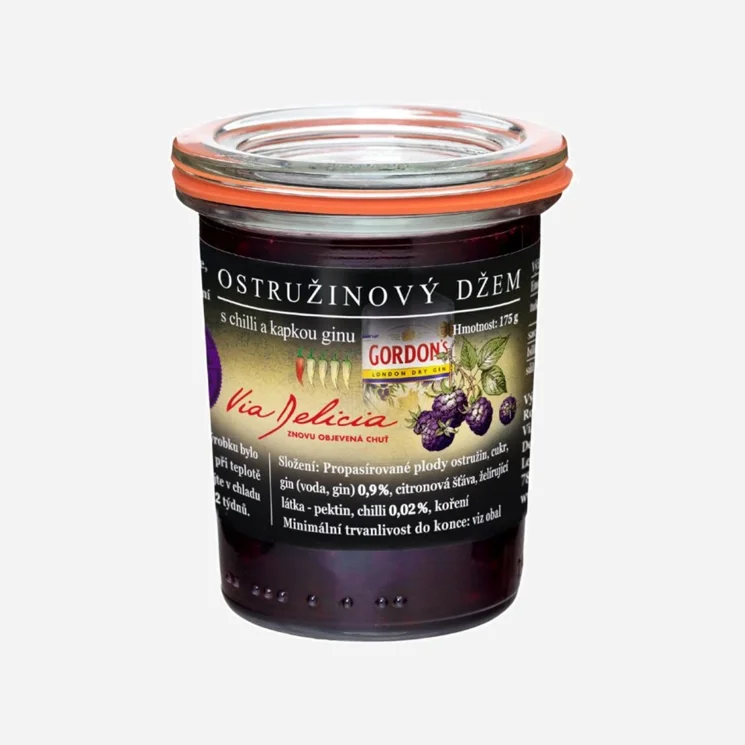 Ostružinový džem s chilli a ginem