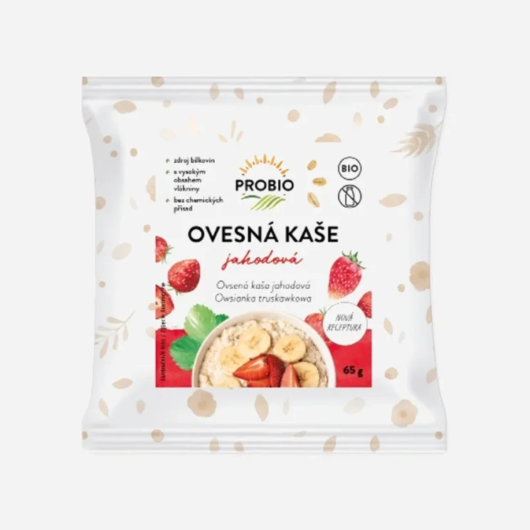 Ovesná kaše jahodová BIO