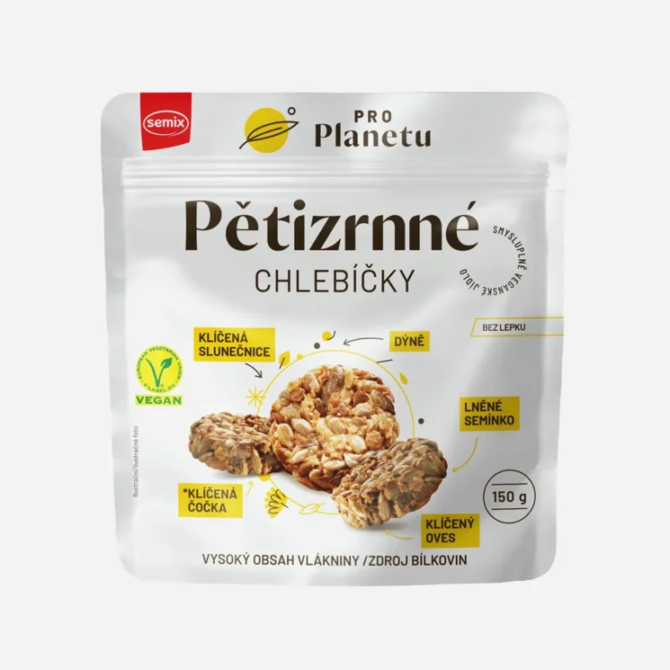 Pětizrnné chlebíčky bez lepku PRO Planetu