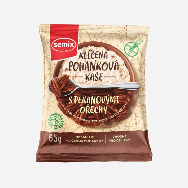 Pohanková kaše s pekanovými ořechy bez lepku
