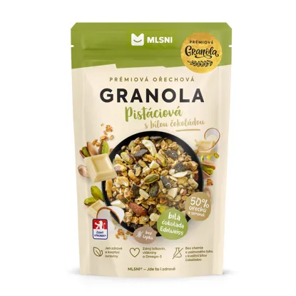 Prémiová granola Pistáciová s bílou čokoládou 6 x 400 g
