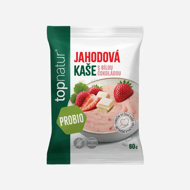 Probio kaše jahoda a bílá čokoláda