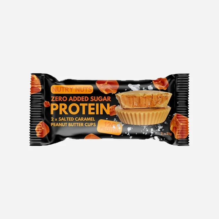 Proteinové košíčky slaný karamel s arašídovým máslem