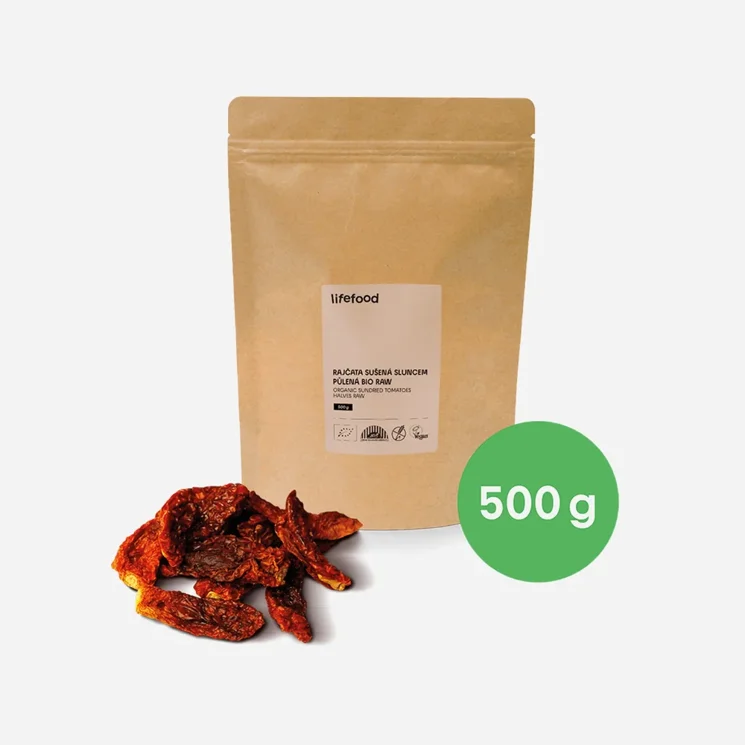 Rajčata sušená půlená RAW BIO