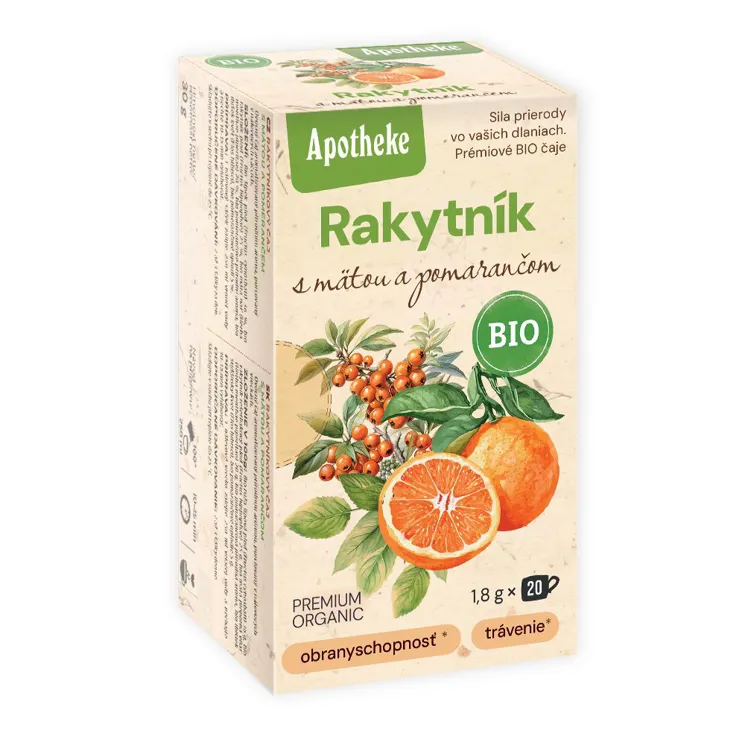 Rakytníkový čaj s mátou a pomerančem BIO