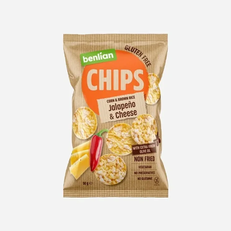 Rice chips jalapeno a sýr - expirace 31.10.2026