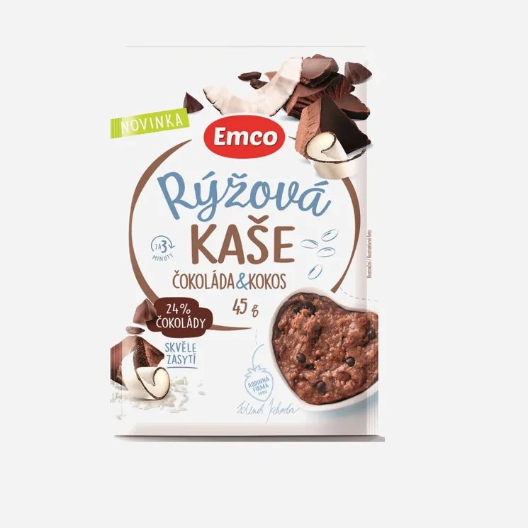 Rýžová kaše čokoláda a kokos